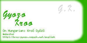 gyozo kroo business card