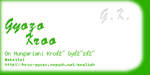 gyozo kroo business card